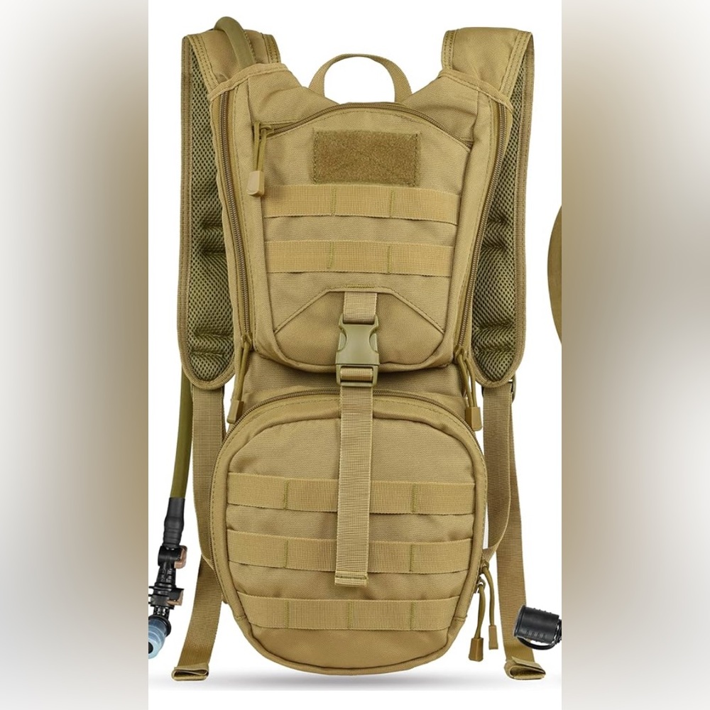 Marchway Tan Tactical Molle Hydration Pack Backpack 3L
